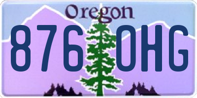 OR license plate 876OHG