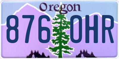 OR license plate 876OHR
