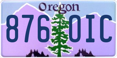 OR license plate 876OIC
