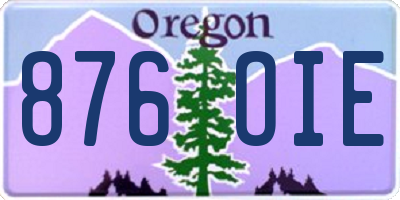 OR license plate 876OIE