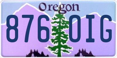 OR license plate 876OIG