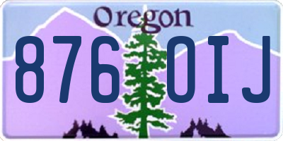 OR license plate 876OIJ