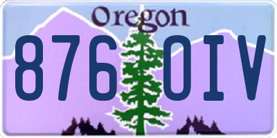 OR license plate 876OIV