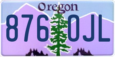 OR license plate 876OJL