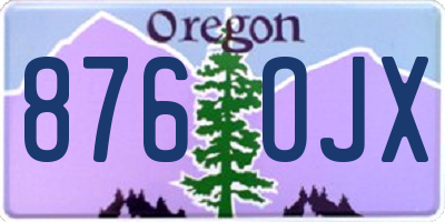 OR license plate 876OJX