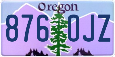 OR license plate 876OJZ