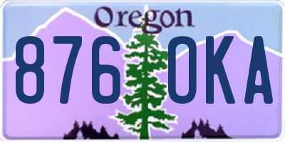 OR license plate 876OKA