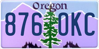 OR license plate 876OKC