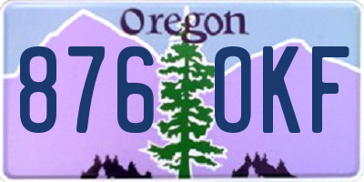 OR license plate 876OKF