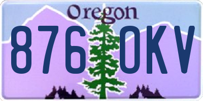 OR license plate 876OKV