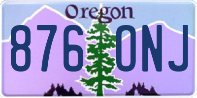 OR license plate 876ONJ