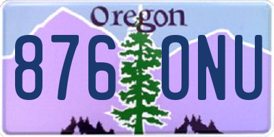 OR license plate 876ONU