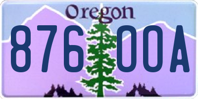 OR license plate 876OOA