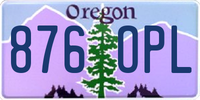 OR license plate 876OPL