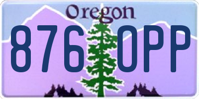OR license plate 876OPP