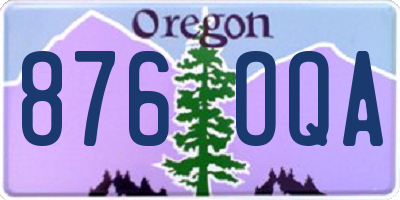 OR license plate 876OQA