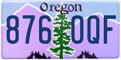 OR license plate 876OQF