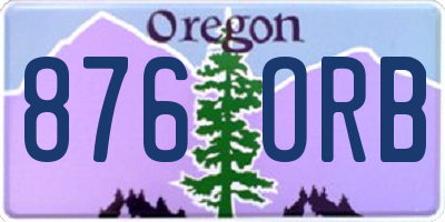 OR license plate 876ORB
