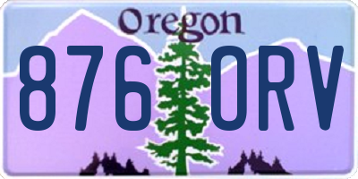 OR license plate 876ORV