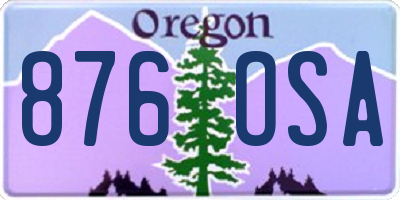 OR license plate 876OSA