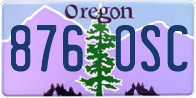 OR license plate 876OSC