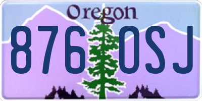 OR license plate 876OSJ