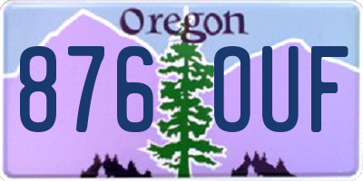 OR license plate 876OUF