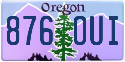 OR license plate 876OUI