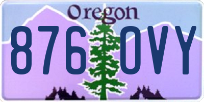 OR license plate 876OVY
