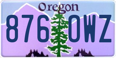 OR license plate 876OWZ