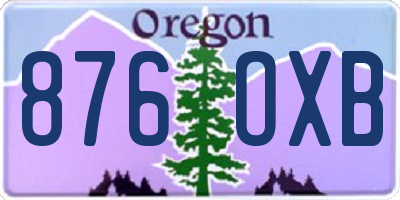 OR license plate 876OXB