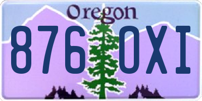 OR license plate 876OXI