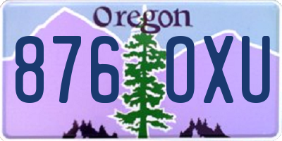 OR license plate 876OXU