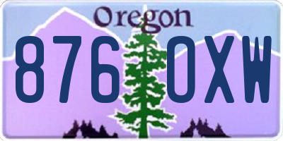 OR license plate 876OXW