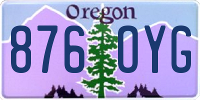 OR license plate 876OYG