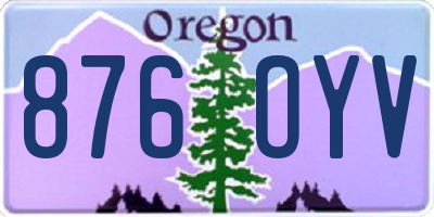 OR license plate 876OYV