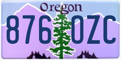 OR license plate 876OZC