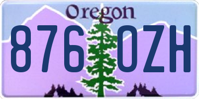 OR license plate 876OZH
