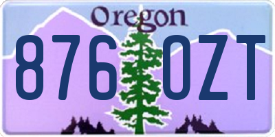 OR license plate 876OZT