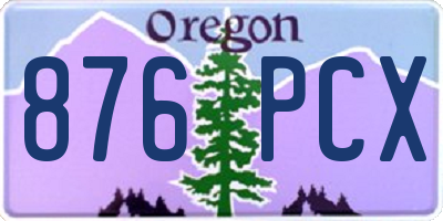 OR license plate 876PCX
