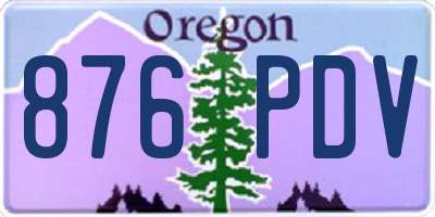 OR license plate 876PDV
