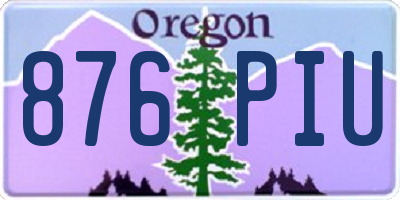 OR license plate 876PIU