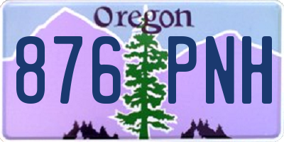 OR license plate 876PNH