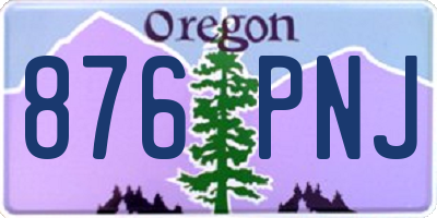 OR license plate 876PNJ