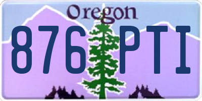 OR license plate 876PTI