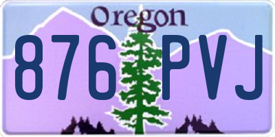 OR license plate 876PVJ