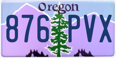 OR license plate 876PVX