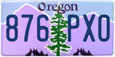 OR license plate 876PXO