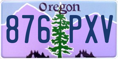 OR license plate 876PXV