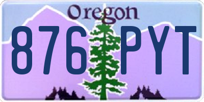 OR license plate 876PYT
